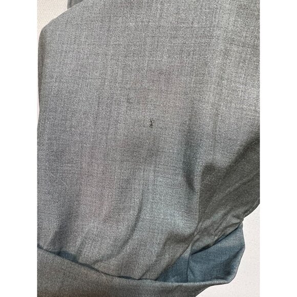 Roberto Villini Men's Pleated Dress Pants Cuffed Hem Size 46 Gray Solid Pockets - Picture 8 of 15